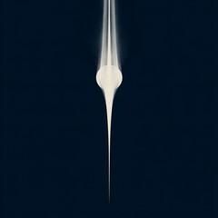 Poster - Abstract Illumination: A minimalist depiction of light streams gracefully from an illuminated point against a dark backdrop, conveying a sense of celestial presence.