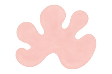 Poster - Pink organic shape floating against transparent backdrop, representing modern design element with smooth, fluid aesthetic