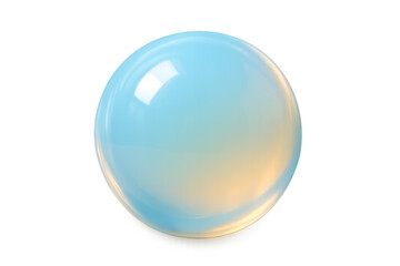 Aufkleber - Light blue and yellow sphere glowing on a transparent background, perfect for digital art and graphic design projects