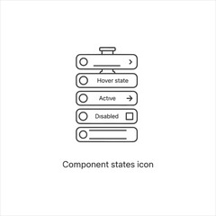 Poster - Vector art of component styles icon isolated on white background for user interface