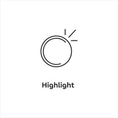 Poster - Vector art of highlight circle with a shining effect isolated on white background
