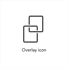 Poster - Vector art of overlapping squares icon isolated on white background for graphic design