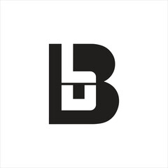 Leinwandbilder - BB, BL letter logo design, lowercase B and BL negative space monogram vector for branding and business identity.