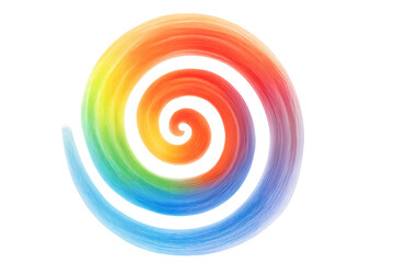 Aufkleber - Colorful hair forming a perfect spiral on a transparent background, ideal for beauty and fashion concepts