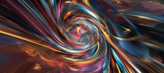 Wall Mural - abstract dimension quantum world portal tunnel. generative ai technology.