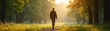 © Roman - Man walking in nature serene park