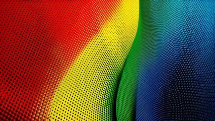 Poster - Vibrant rainbow pattern showcases texture and color in creative design