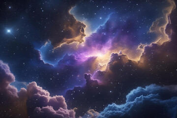Wall Mural - Dreamlike Cosmic Cloud Formation in a Distant Galaxy