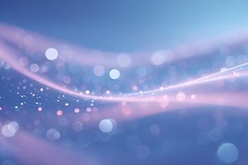 Poster - close-up of rippling glass texture with embedded glowing dot pattern in soft ultraviolet hues