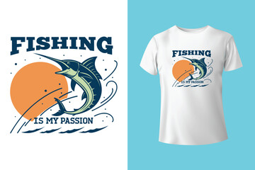 fishing t-shirt design template