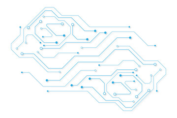 Aufkleber - Vector abstract structure circuit computer technology business background.