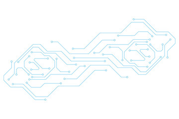 Aufkleber - Vector abstract structure circuit computer technology business background.