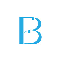 Aufkleber - letter fb simple linked blue logo vector