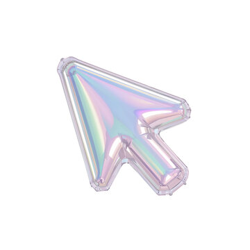 Iridescent Arrow Cursor with Transparent Backdrop for Contemporary Digital Designs
