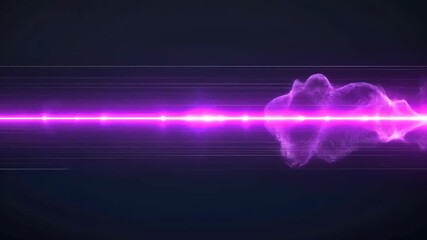 Poster - Dynamic 4K Digital Soundwaves with Glowing Effects in Motion