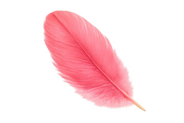 Aufkleber - Light pink feather drifting softly, suspended against transparent backdrop, embodying delicate elegance and minimalist design aesthetic
