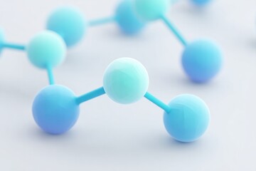 Poster - isometric diagram of neural network nodes and connecting lines on white background