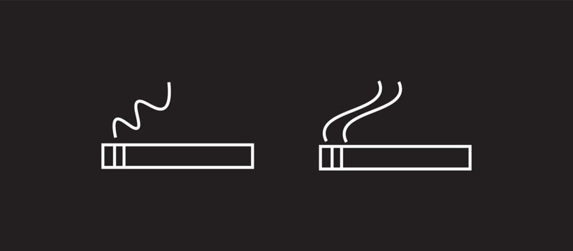 Cigarette icon vector set. Cigar illustration sign collection. smoke symbol