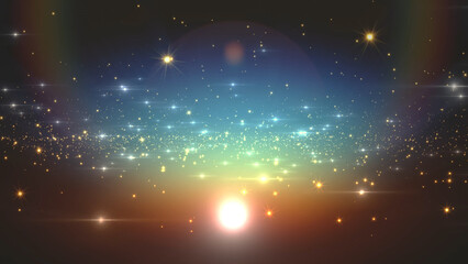 Wall Mural - Abstract space background made of glowing particles