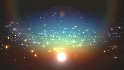 Wall Mural - Abstract space background made of glowing particles