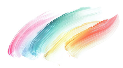 Poster - Brush transitions 04 rendered with soft pastel tones and elegant spacing for clean composition isolated on transparent background