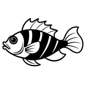 Scorpionfish  fish vector illustration perfect for posters, icon, t-shirts, cards, wall art prints and ai design.