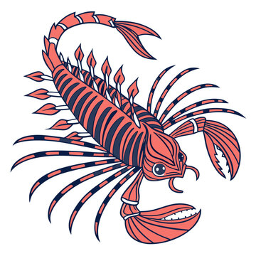 Scorpionfish  fish vector illustration perfect for posters, icon, t-shirts, cards, wall art prints and ai design.