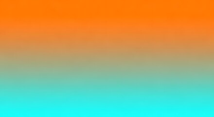 Poster - A gradient background transitioning from vibrant orange at the top to bright turquoise at the bottom.