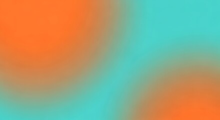 Poster - Abstract blurred background featuring a blend of orange and turquoise colors, creating a soft, gradient effect.