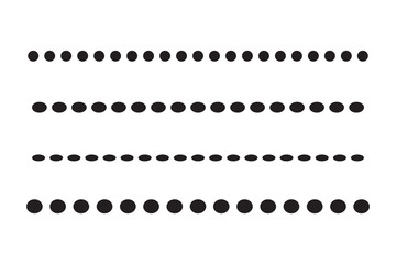 Poster - Dotted line simple shape vector symbol icon design.