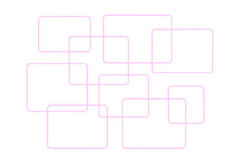Aufkleber - Interlocking pink squares creating geometric network pattern, transparent backdrop, perfect for digital design compositions