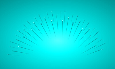 Fototapete - Abstract Radiating Lines with Gradient Cyan Background, Modern Digital Art Design for Web, Graphic Projects, and Creative Backgrounds, Ideal for Branding, Technology, and Contemporary Visual Media