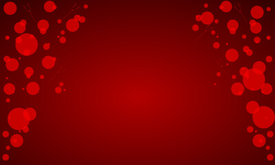 Fototapete - Creative gradient lighting vector – Red background with light bubble circles – Abstract elegant blur effect template for banner, poster, invitation, presentation – Elegant background template