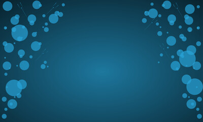 Fototapete - Creative gradient lighting vector – Blue background with light bubble circles – Abstract elegant blur effect template for banner, poster, invitation, presentation – Elegant background template