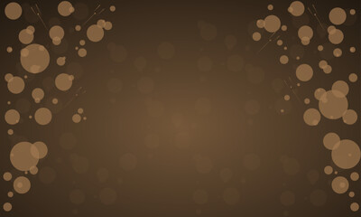 Fototapete - Abstract elegant blur effect template for banner, poster, invitation, presentation – Brown background with light bubble circles – Elegant background template – Creative gradient lighting vector