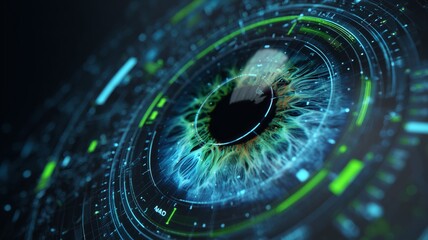 Poster - Exploring advanced biometric technology with eye and fingerprint recognition features