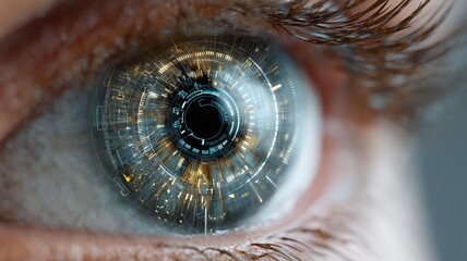 Poster - Biometric eye technology showcases futuristic identification methods and security measures
