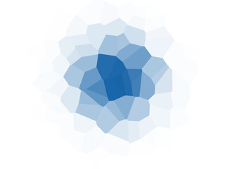 Poster - Abstract blue polygon mosaic design with geometric shapes and patterns
