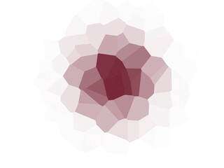 Poster - Abstract polygonal mosaic design in shades of burgundy and brown tones