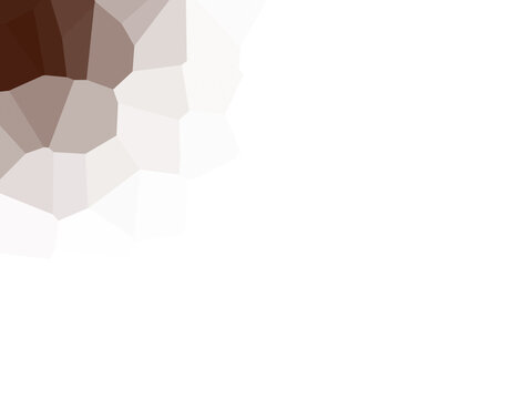 Abstract low poly rendering of geometric shapes in red black and brown