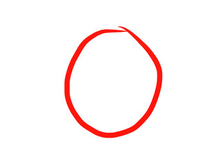 Poster - Single red circle outline against a dark backdrop creating visual interest