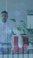 Poster - Statistical data processing over diverse male and female office colleagues discussing at office