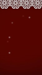 Poster - Animation of snow falling on burgundy background