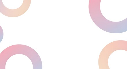 Leinwandbilder - Abstract background featuring pastel-colored circles in varying sizes and positions, creating a soft and minimalist design.