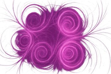 Aufkleber - Pink plasma swirls forming an abstract design, isolated on transparent background, perfect for digital art projects