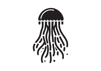 Jellyfish Silhouette Vector Illustration