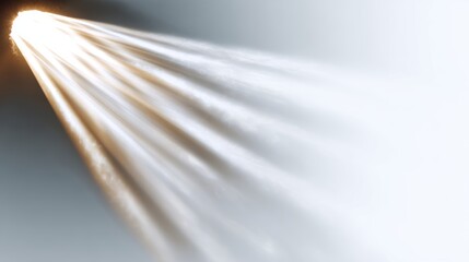 Poster - A gentle light ray effect, isolated on a pure white background. Hope, illumination.