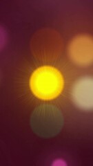 Poster - Glowing light orbs and bokeh effects animation on dark background