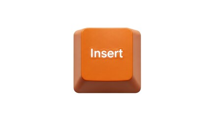 Poster - Orange Insert Key on White Background