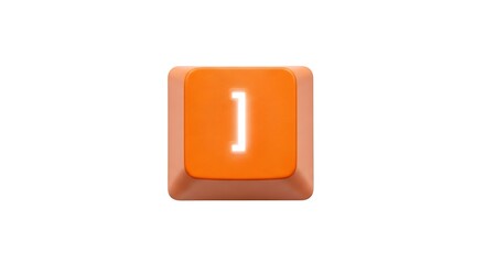 Poster - Orange ] Keycap on White Background